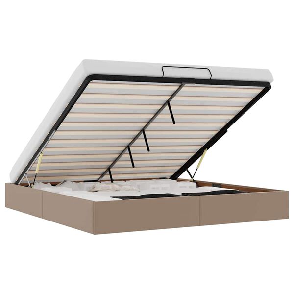 vidaXL Οθωμανικό κρεβάτι χωρίς στρώμα Cappucino 80x200 cm Faux Leather