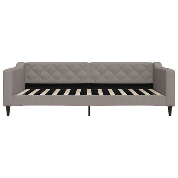 vidaXL Καναπές Κρεβάτι με Στρώμα Taupe 100 x 200 εκ. Υφασμάτινο