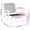 vidaXL Κήπου Καρέκλες με Τραπέζι 3 pcs Μαύρο 45 x 45 x 40 cm