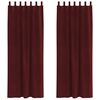 vidaXL Κουρτίνες συσκότισης 2 pcs Μπορντό 140 x 245 cm Βελούδο
