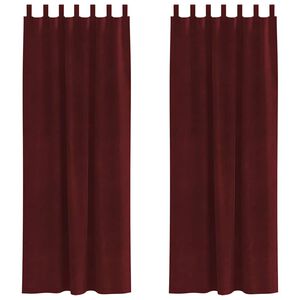 vidaXL Κουρτίνες 2 pcs Μπορντό 140 x 245 cm Βελούδο