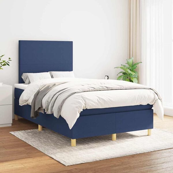 vidaXL &Kappa;&rho;&epsilon;&beta;ά&tau;&iota; Boxspring &mu;&epsilon; &Sigma;&tau;&rho;ώ&mu;&alpha; &Mu;&pi;&lambda;&epsilon; 120x190 &epsilon;&kappa;. &Upsilon;&phi;&alpha;&sigma;&mu;ά&tau;&iota;&nu;&omicron;