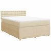 vidaXL &Kappa;&rho;&epsilon;&beta;ά&tau;&iota; Boxspring &mu;&epsilon; &Sigma;&tau;&rho;ώ&mu;&alpha; &Kappa;&rho;&epsilon;&mu; 140x200 &epsilon;&kappa;. &Upsilon;&phi;&alpha;&sigma;&mu;ά&tau;&iota;&nu;&omicron;