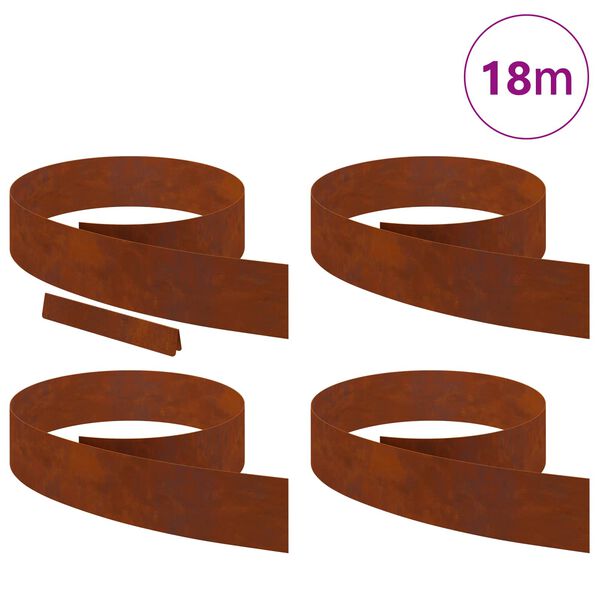 vidaXL &Pi;&epsilon;&rho;ί&gamma;&rho;&alpha;&mu;&mu;&alpha; &gamma;&kappa;&alpha;&zeta;ό&nu; 4 pcs &Sigma;&kappa; rusty 450 x 0.05 x 15 &epsilon;&kappa;