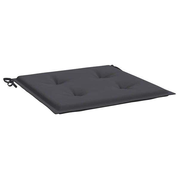 vidaXL Μαξιλάρια Καρέκλας Κήπου 2τεμ Ανθρακί 50x50x4 εκ. Oxford Ύφασμα
