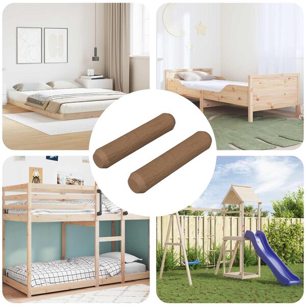 vidaXL &Xi;ύ&lambda;&iota;&nu;&omicron;&iota; &Delta;&alpha;&kappa;&tau;ύ&lambda;&iota;&omicron;&iota; 2 pcs &Kappa;&alpha;&phi;έ &Oslash;8 x 35 mm &Mu;&alpha;&sigma;ί&phi; &xi;ύ&lambda;&omicron;