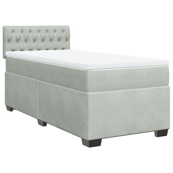vidaXL &Kappa;&rho;&epsilon;&beta;ά&tau;&iota; Boxspring &mu;&epsilon; &Sigma;&tau;&rho;ώ&mu;&alpha; &Alpha;&nu;&omicron;&iota;&chi;&tau;ό &Gamma;&kappa;&rho;&iota; 90x200 &epsilon;&kappa;. &Beta;&epsilon;&lambda;&omicron;ύ&delta;&iota;&nu;&omicron;