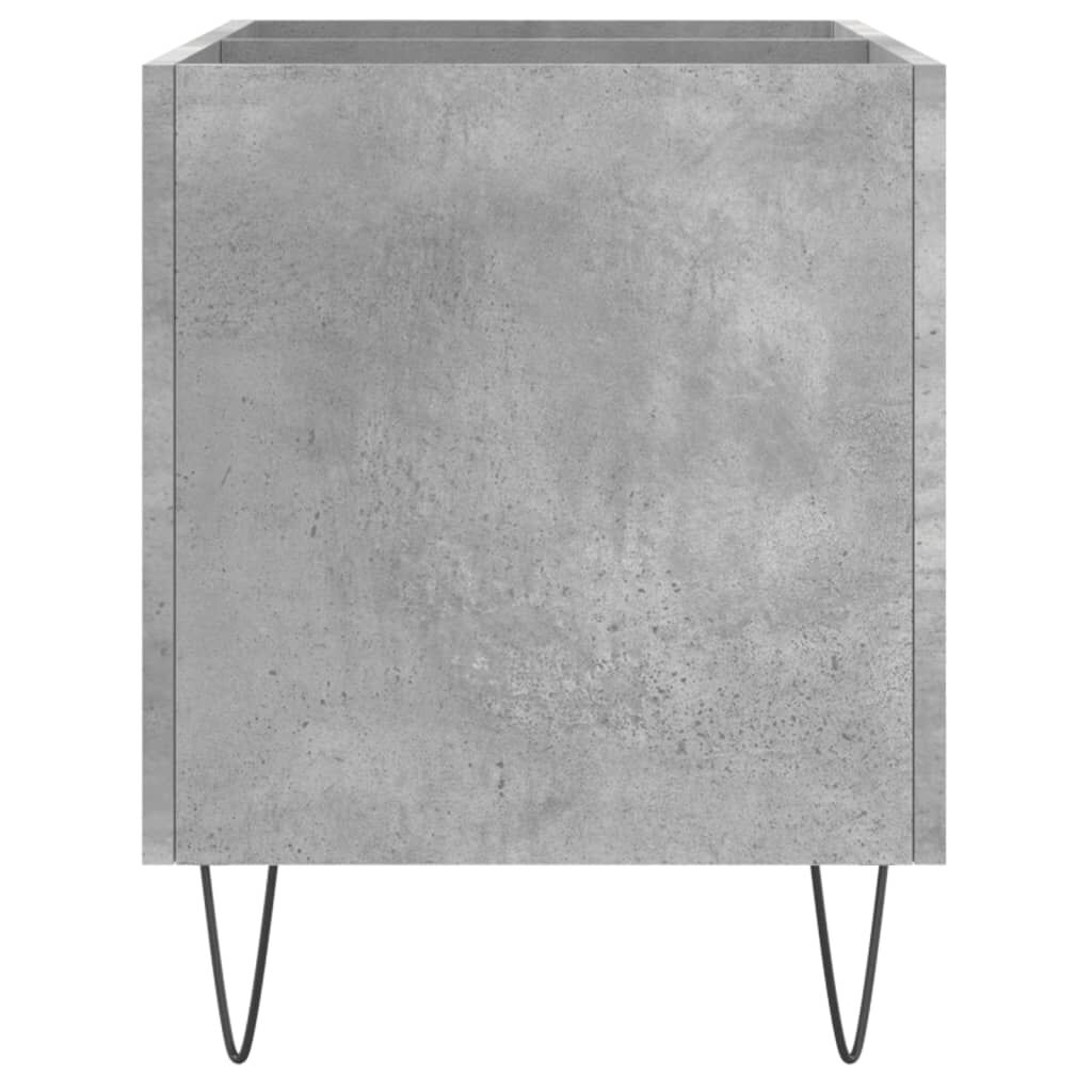 vidaXL Δισκοθήκη Γκρι Σκυροδέματος 74,5x38x48 εκ. Επεξεργασμένο Ξύλο