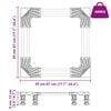vidaXL Βάση Πλυντηρίου Γκρι 67 x 67 x 12 εκ Μέταλλο