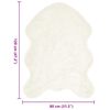 vidaXL Ψεύτικο Δέρμα Προβάτου Χαλί Λευκό 80 x 120 cm Πολυεστέρας