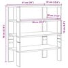vidaXL Ράφι παπουτσιών καφέ δρυς 61x32x70 cm Κατασκευασμένο ξύλο