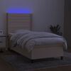 vidaXL &Kappa;&rho;&epsilon;&beta;ά&tau;&iota; Boxspring &mu;&epsilon; &Sigma;&tau;&rho;ώ&mu;&alpha; & LED &Kappa;&rho;&epsilon;&mu; 100x200 &epsilon;&kappa;. &Upsilon;&phi;&alpha;&sigma;&mu;ά&tau;&iota;&nu;&omicron;