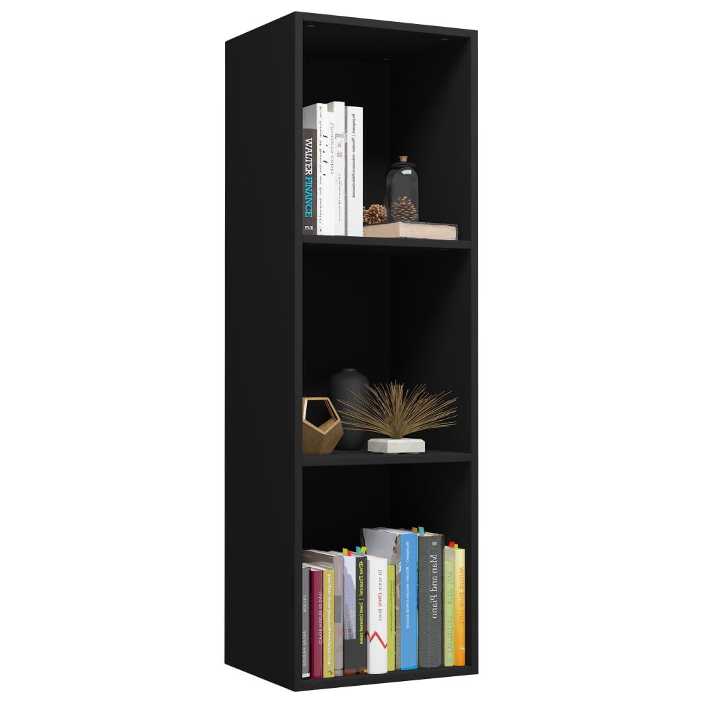 vidaXL Βιβλιοθήκη/Έπιπλο Τηλεόρασης Μαύρο 36x30x114 εκ. Μοριοσανίδα