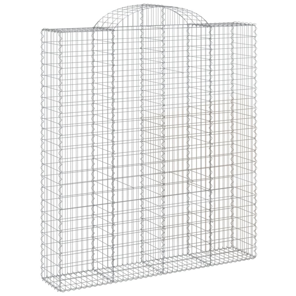 vidaXL Συρματοκιβώτια Τοξωτά 12 τεμ. 200x50x220/240 εκ. Γαλβαν. Ατσάλι