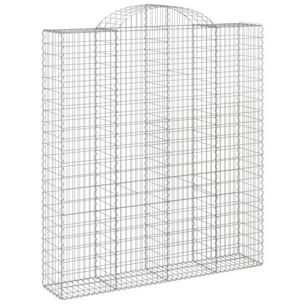vidaXL Συρματοκιβώτια Τοξωτά 12 τεμ. 200x50x220/240 εκ. Γαλβαν. Ατσάλι