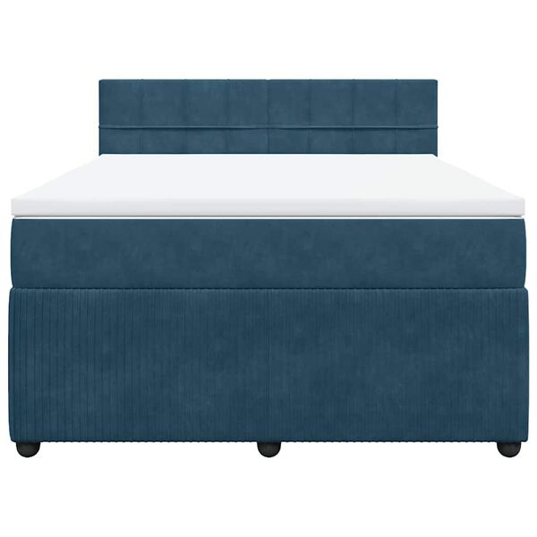 vidaXL &Kappa;&rho;&epsilon;&beta;ά&tau;&iota; Boxspring &mu;&epsilon; &Sigma;&tau;&rho;ώ&mu;&alpha; &Mu;&pi;&lambda;&epsilon; 140x190 &epsilon;&kappa;. &Beta;&epsilon;&lambda;&omicron;ύ&delta;&iota;&nu;&omicron;