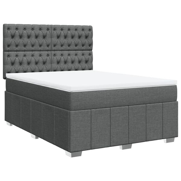 vidaXL &Kappa;&rho;&epsilon;&beta;ά&tau;&iota; Boxspring &mu;&epsilon; &Sigma;&tau;&rho;ώ&mu;&alpha; &Sigma;&kappa;&omicron;ύ&rho;&omicron; &Gamma;&kappa;&rho;&iota; 140x190 &epsilon;&kappa;. &Upsilon;&phi;&alpha;&sigma;&mu;ά&tau;&iota;&nu;&omicron;