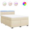vidaXL &Kappa;&rho;&epsilon;&beta;ά&tau;&iota; Boxspring &mu;&epsilon; &Sigma;&tau;&rho;ώ&mu;&alpha; &Kappa;&rho;&epsilon;&mu; 160x200 &epsilon;&kappa;. &Upsilon;&phi;&alpha;&sigma;&mu;ά&tau;&iota;&nu;&omicron;