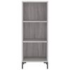 vidaXL Μπουφές Sonoma Γκρι 34,5 x 34 x 180 εκ. από Επεξεργασμένο Ξύλο