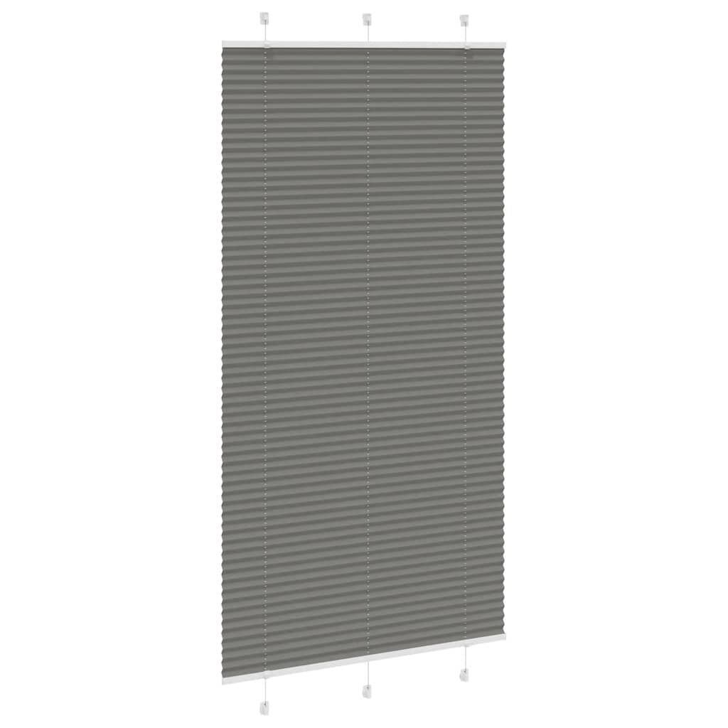 vidaXL Πλισέ περσίδα Ανθρακί 110x200 cm Πλάτος υφάσματος 109,4 cm