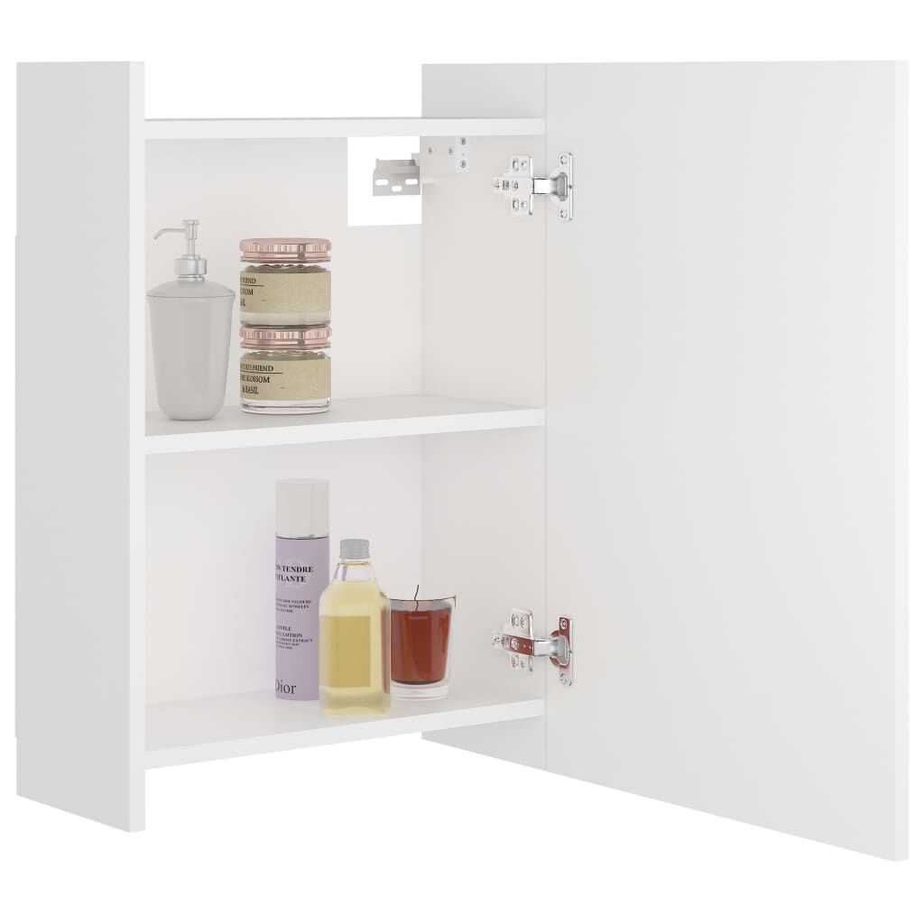 vidaXL Καθρέφτης Μπάνιου Λευκός 62,5 x 20,5 x 64 εκ. από Επεξ. Ξύλο
