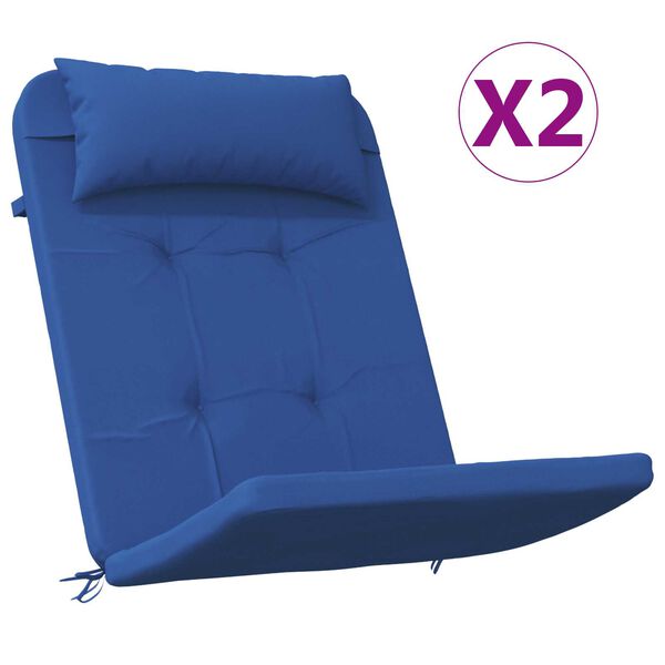 vidaXL Σετ Μπλε Μαξιλαριών Μπλε Βαμβάκι, Ξύλο Κανονικό Σετ Μαξιλαριών
