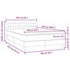 vidaXL &Kappa;&rho;&epsilon;&beta;ά&tau;&iota; Boxspring &mu;&epsilon; &Sigma;&tau;&rho;ώ&mu;&alpha; & LED &Alpha;&nu;&omicron;&iota;&chi;&tau;ό &Gamma;&kappa;&rho;&iota; 160x220 &epsilon;&kappa;. &Beta;&epsilon;&lambda;&omicron;ύ&delta;&iota;&nu;&omicron;