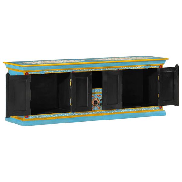 vidaXL Έπιπλο Τηλεόρασης Μπλε 110 x 30 x 40 εκ. από Μασίφ Ξύλο Μάνγκο