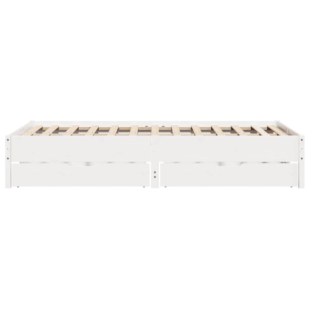 vidaXL Σκελετός Κρεβ. Χωρίς Στρώμα Λευκό 120x190 εκ Μασίφ Πεύκο