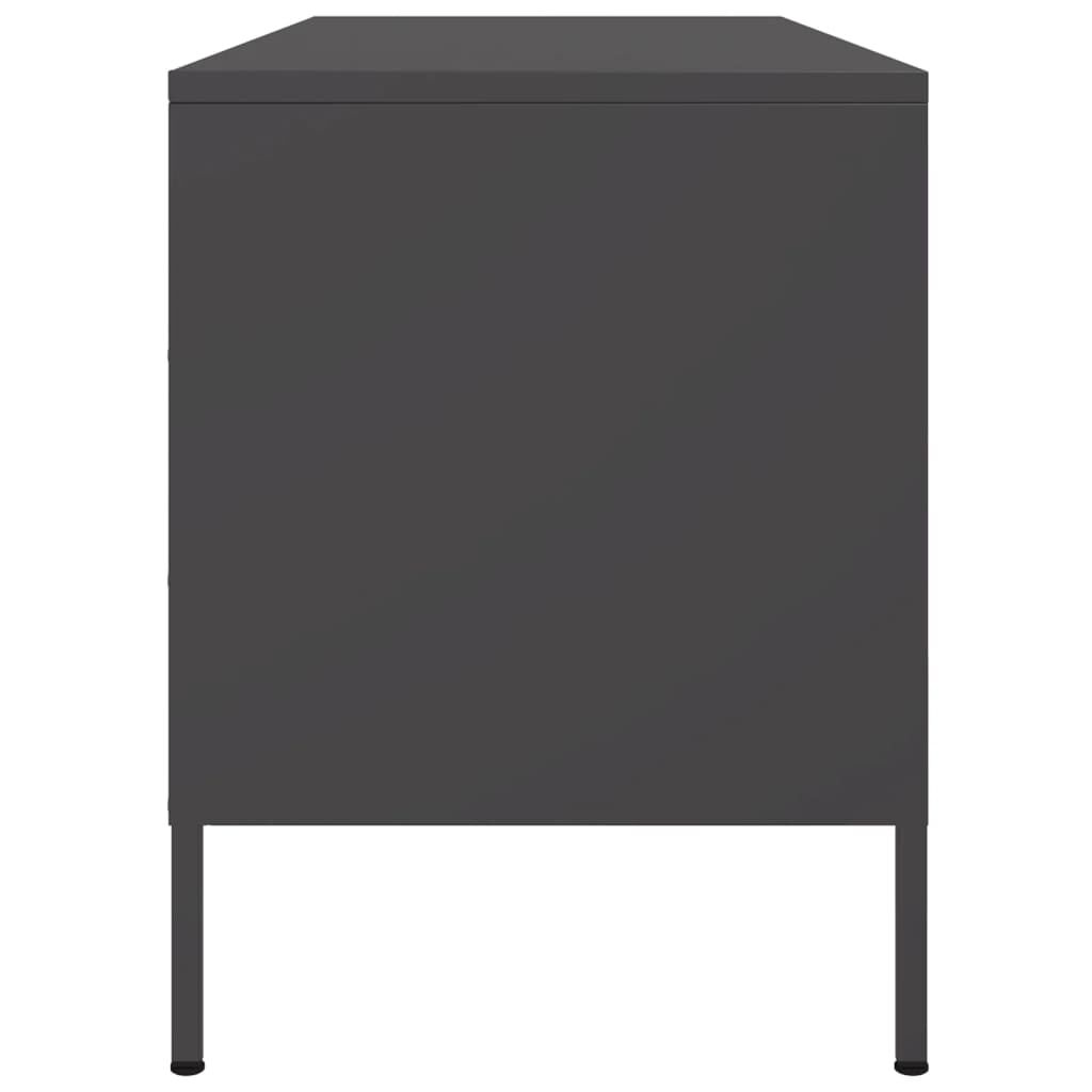 vidaXL Έπιπλο Τηλεόρασης Μαύρο 100,5x39x50,5 εκ. Ατσάλινο