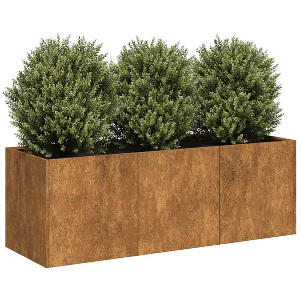 vidaXL Ζαρντινιέρα 120x40x40 εκ. Ατσάλι Σκληρυθέν στον Αέρα