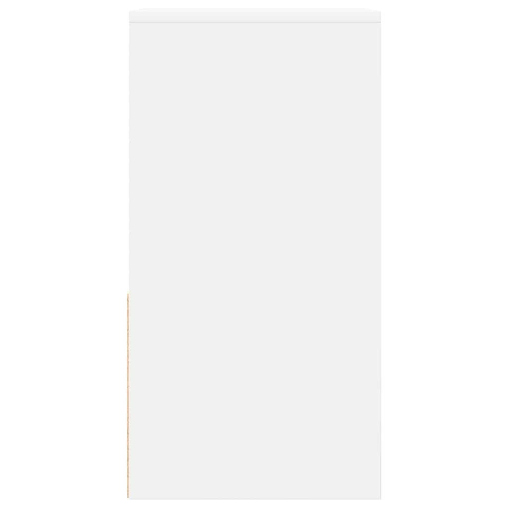 vidaXL Κομοδίνο με συρτάρι Λευκό 35x34x66,5 cm