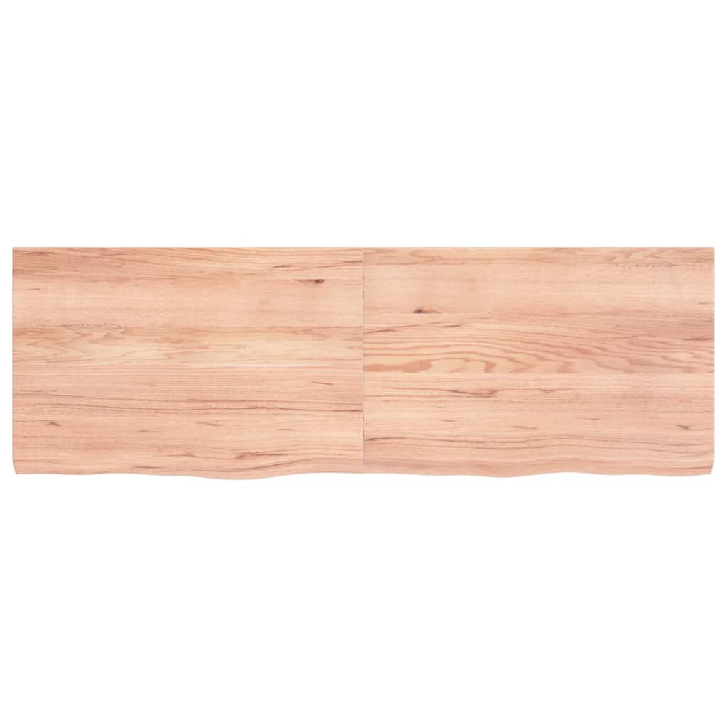 vidaXL Επιφ Τραπεζιού Αν Καφέ 120x40x(2-4)εκ. Επεξ. Μασίφ Ξύλο Δρυός