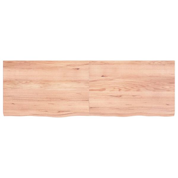 vidaXL Επιφ Τραπεζιού Αν Καφέ 120x40x(2-4)εκ. Επεξ. Μασίφ Ξύλο Δρυός