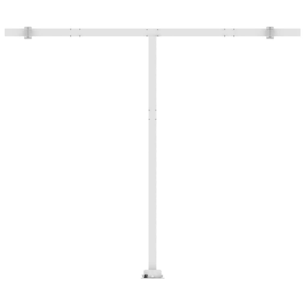 vidaXL Τέντα Αυτόματη με LED & Αισθ. Ανέμου Κίτρινο/Λευκό 300x250 εκ.