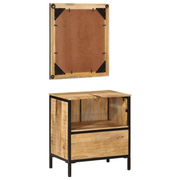 vidaXL Έ&pi;&iota;&pi;&lambda;&alpha; &Mu;&pi;ά&nu;&iota;&omicron;&upsilon; &Sigma;&epsilon;&tau; 2 &Tau;&epsilon;&mu;&alpha;&chi;ί&omega;&nu; &alpha;&pi;ό &Sigma;ί&delta;&eta;&rho;&omicron; &kappa;&alpha;&iota; &Mu;&alpha;&sigma;ί&phi; &Xi;ύ&lambda;&omicron; &Mu;ά&nu;&gamma;&kappa;&omicron;