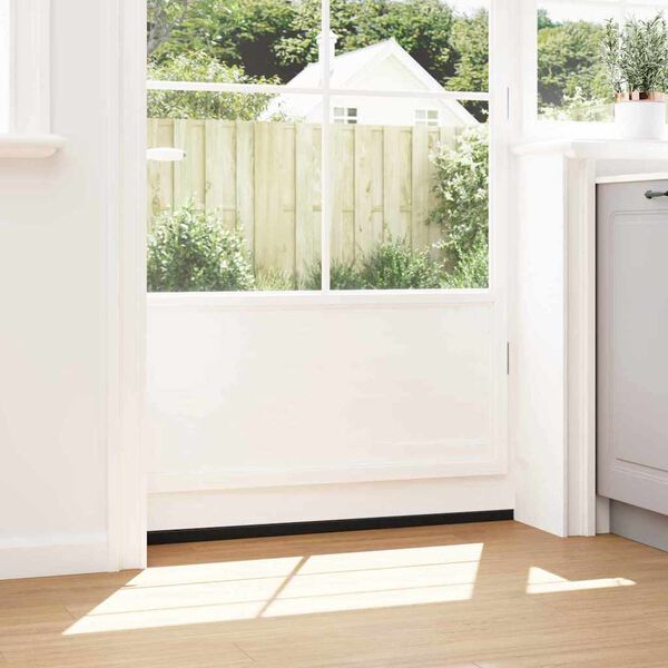 vidaXL Αυτοκόλλητες σφραγίδες πόρτας 2 pcs Μαύρο 100 cm