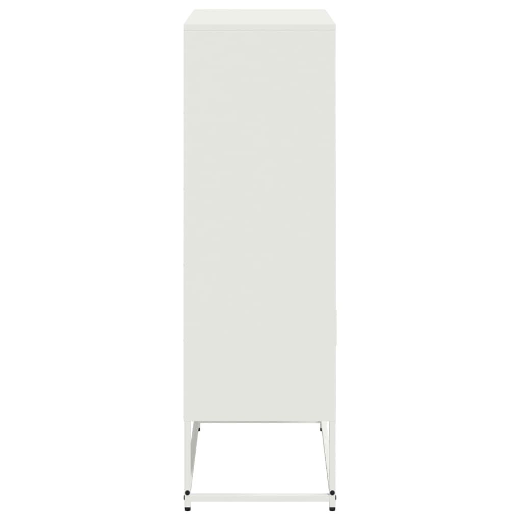 vidaXL Ραφιέρα Λευκή 68,5x38,5x123,5 εκ. από Ατσάλι