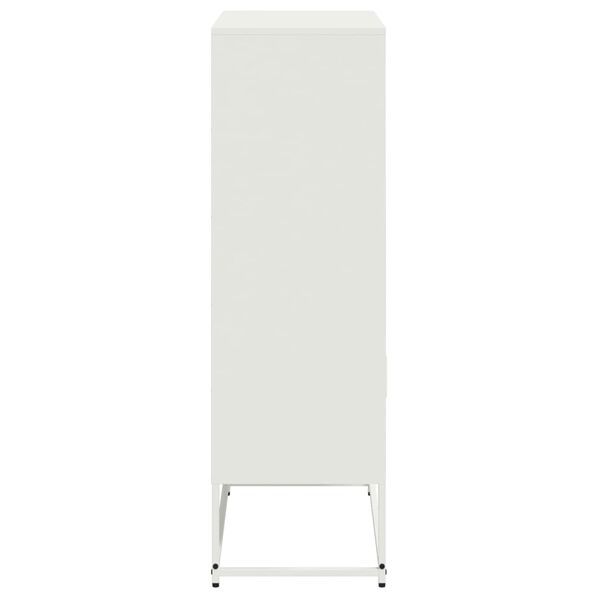 vidaXL Ραφιέρα Λευκή 68,5x38,5x123,5 εκ. από Ατσάλι