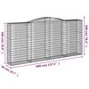 vidaXL Συρματοκιβώτια Τοξωτά 6 τεμ. 400x50x180/200 εκ. Γαλβαν. Ατσάλι