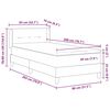 vidaXL Κρεβάτι box spring με στρώμα με στρώμα Σκούρο Καφέ 80 x 200 cm