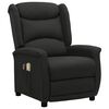 vidaXL Πολυθρόνα Μασάζ Ηλεκτρική Μαύρη Υφασμάτινη