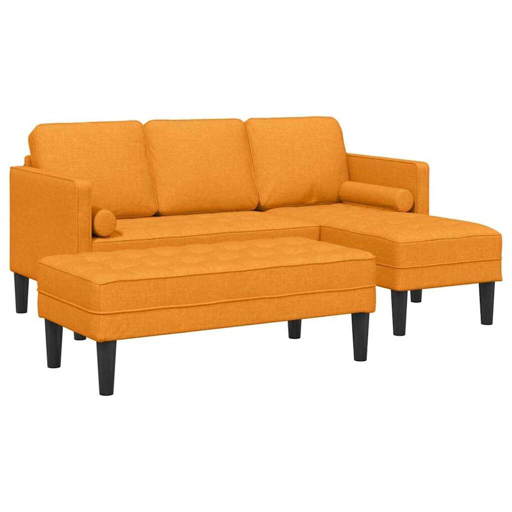 vidaXL Σετ Καναπέ 2 pcs Σκούρο κίτρινο 173 x 131 x 67 εκ ύφασμα