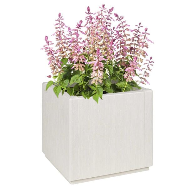 vidaXL Γλάστρα Κήπου Λευκή 36x36x35 εκ. PP