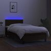 vidaXL &Kappa;&rho;&epsilon;&beta;ά&tau;&iota; Boxspring &mu;&epsilon; &Sigma;&tau;&rho;ώ&mu;&alpha; & LED &Mu;&alpha;ύ&rho;&omicron; 100x200 &epsilon;&kappa;. &Upsilon;&phi;&alpha;&sigma;&mu;ά&tau;&iota;&nu;&omicron;