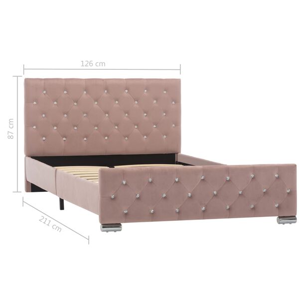 vidaXL Πλαίσιο Κρεβατιού Ροζ 120 x 200 εκ. Βελούδινο