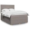 vidaXL &Kappa;&rho;&epsilon;&beta;ά&tau;&iota; Boxspring &mu;&epsilon; &Sigma;&tau;&rho;ώ&mu;&alpha; Taupe 140x200 &epsilon;&kappa;. &Upsilon;&phi;&alpha;&sigma;&mu;ά&tau;&iota;&nu;&omicron;