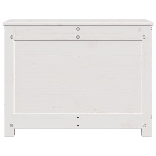 vidaXL Κουτί Αποθήκευσης Λευκό 60x32x45,5 εκ από Μασίφ Ξύλο Πεύκου
