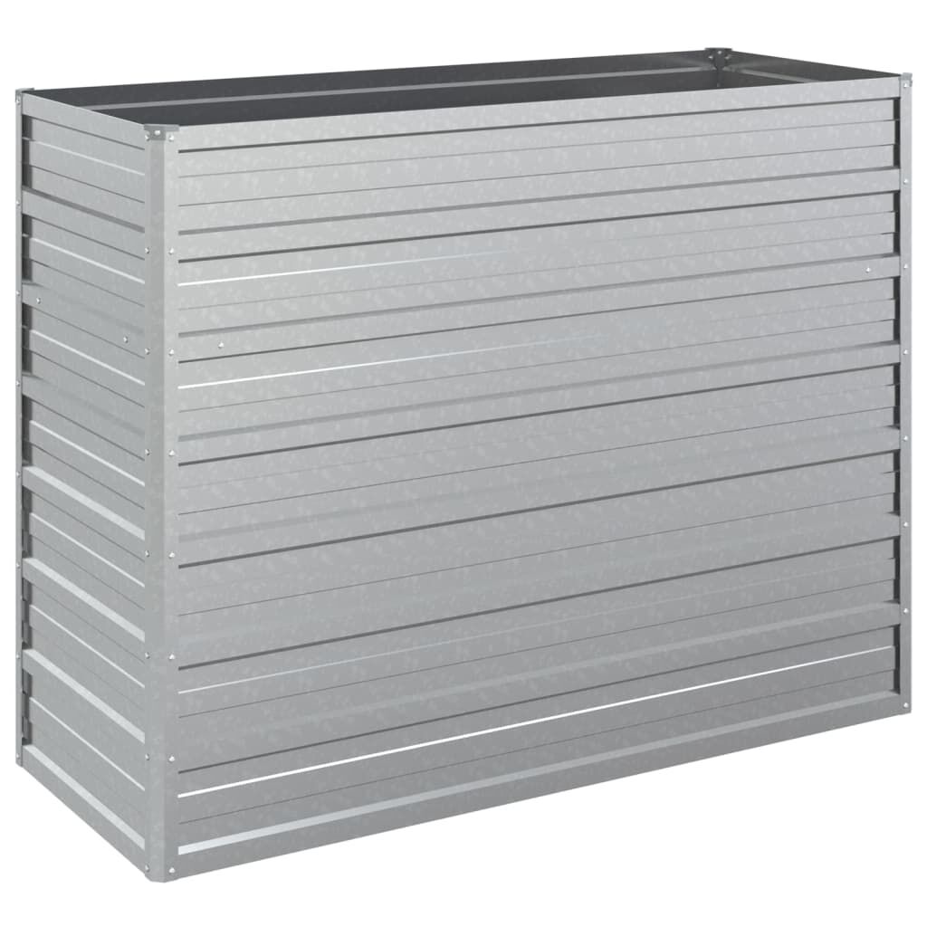 vidaXL Ζαρντινιέρα Υπερυψωμένη Ασημί 100x40x77 εκ. Γαλβανισμ. Χάλυβας