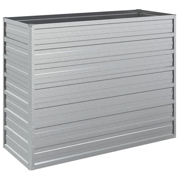 vidaXL Ζαρντινιέρα Υπερυψωμένη Ασημί 100x40x77 εκ. Γαλβανισμ. Χάλυβας